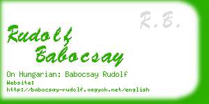 rudolf babocsay business card